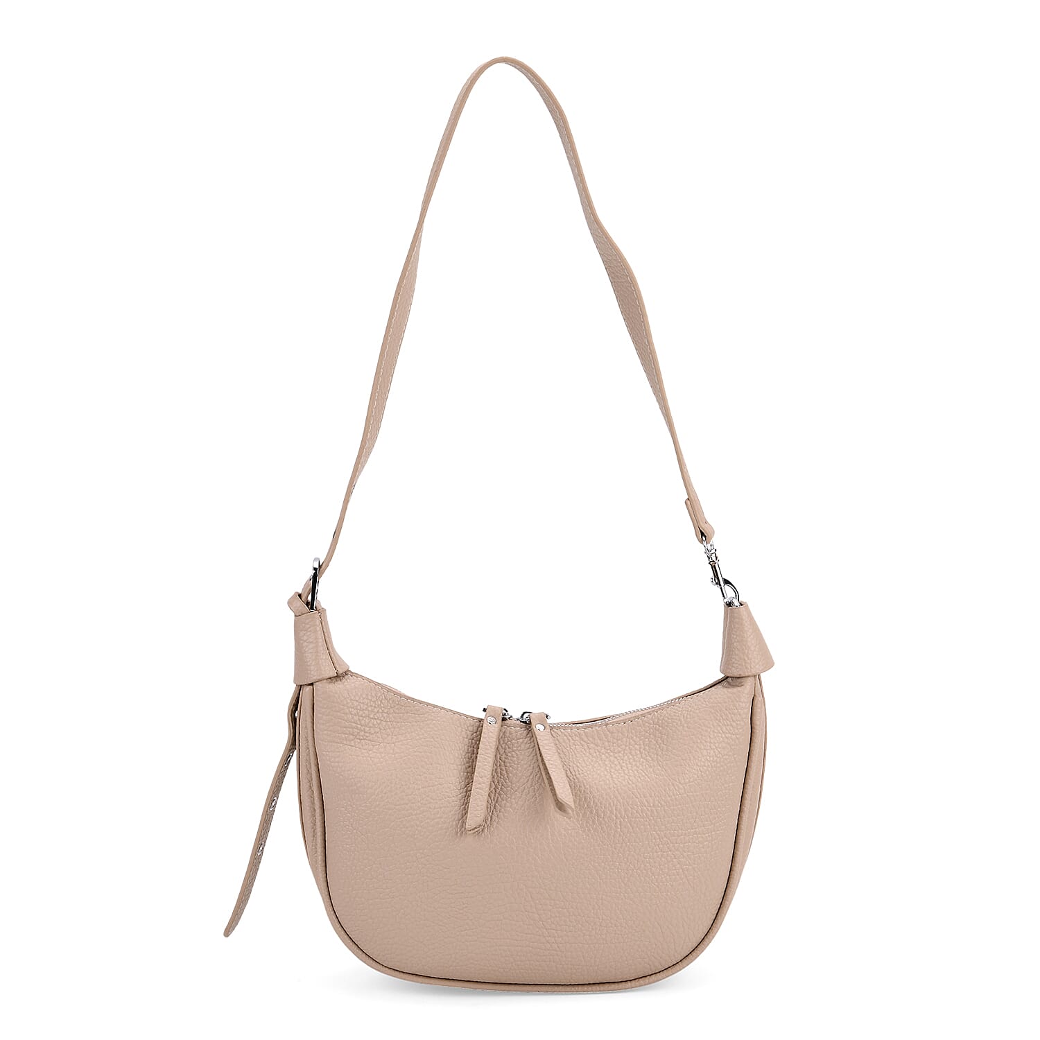 Casual Crescent Shoulder Bag - Khaki