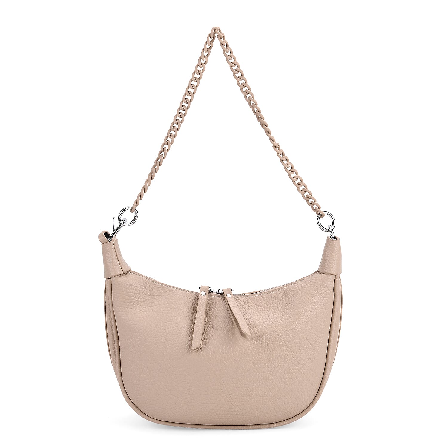 Casual Crescent Shoulder Bag - Khaki
