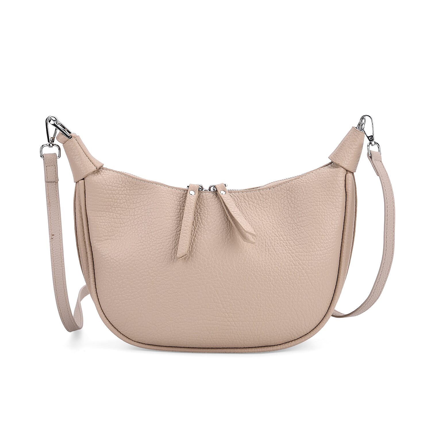 Casual Crescent Shoulder Bag - Khaki
