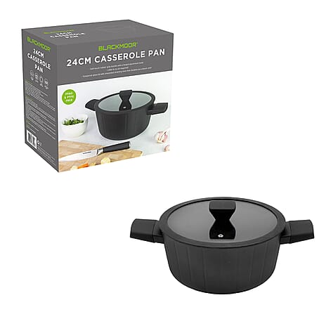 Blackmoor Neuvo 24cm Stock Pot with Lid - Black