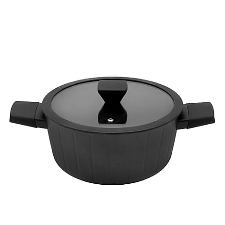 Blackmoor Neuvo 24cm Stock Pot with Lid - Black