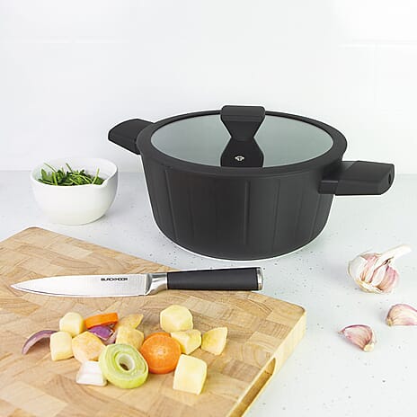 Blackmoor Neuvo 24cm Stock Pot with Lid - Black