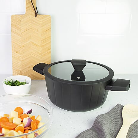Blackmoor Neuvo 24cm Stock Pot with Lid - Black