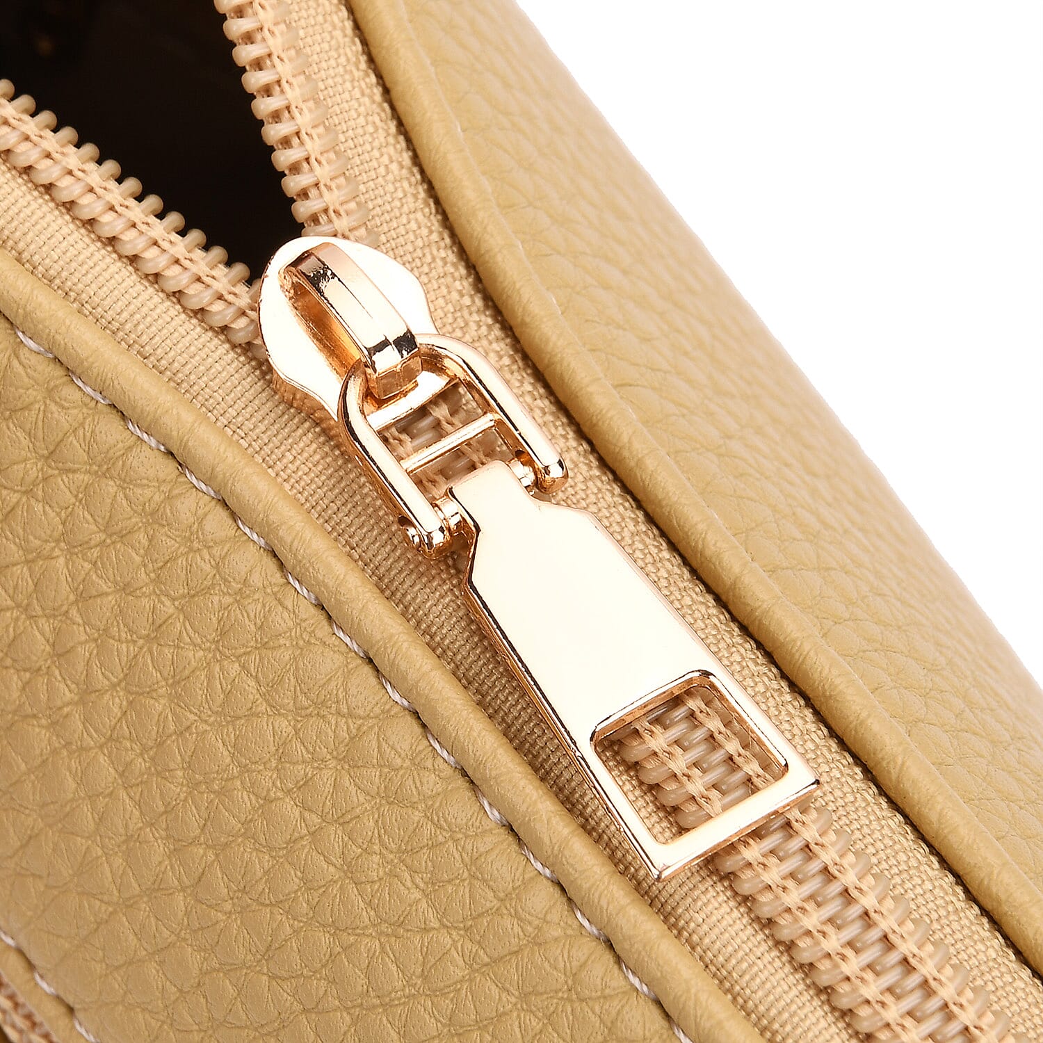 Lifestyle Crossbody Bag with Pleated Detail & Patterned Strap - Yellow