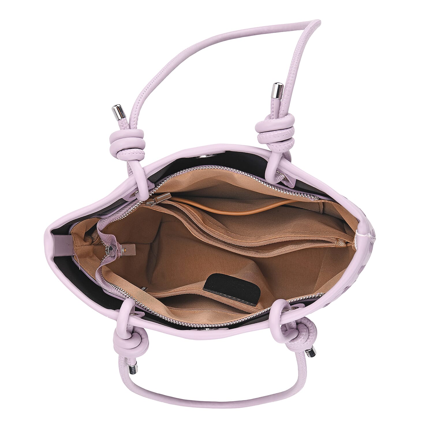 DESIGNER INSPIRED - - Classic Structured Tote Bag - Purple