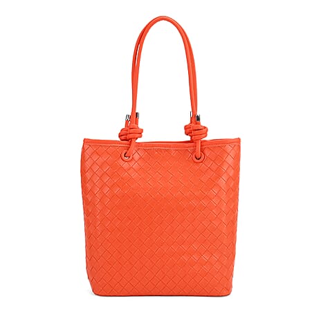 Classic Structured Tote Bag - Orange