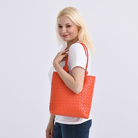Classic Structured Tote Bag - Orange