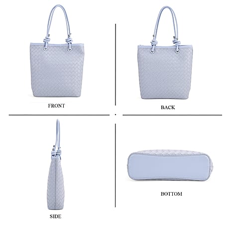 DESIGNER INSPIRED - - Classic Structured Tote Bag - Blue