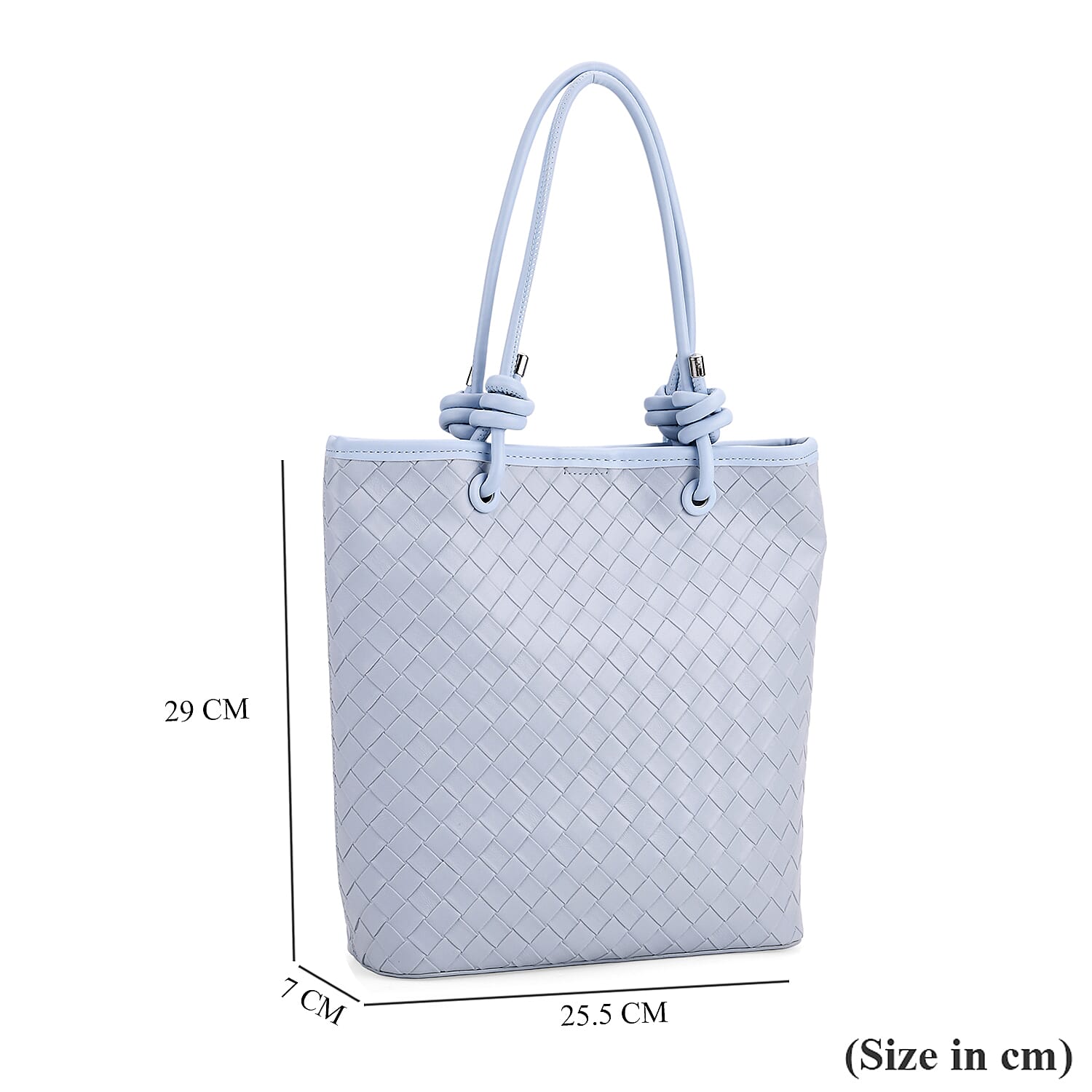 DESIGNER INSPIRED - - Classic Structured Tote Bag - Blue