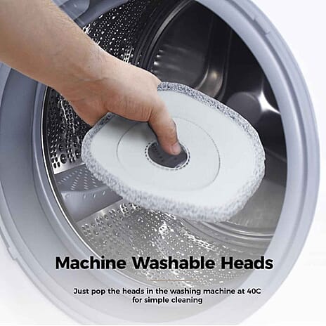 Turbo Spin Mop with Water Separtion and Compact Design Includes 2 Mop Heads with 7L Bucket Capacity