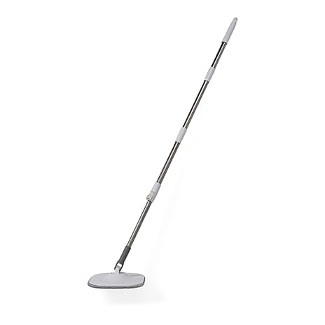 Turbo Spin Mop with Water Separtion and Compact Design Includes 2 Mop Heads with 7L Bucket Capacity - Grey - White