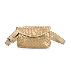 Textured Crossbody Handbag with Adjustable Strap