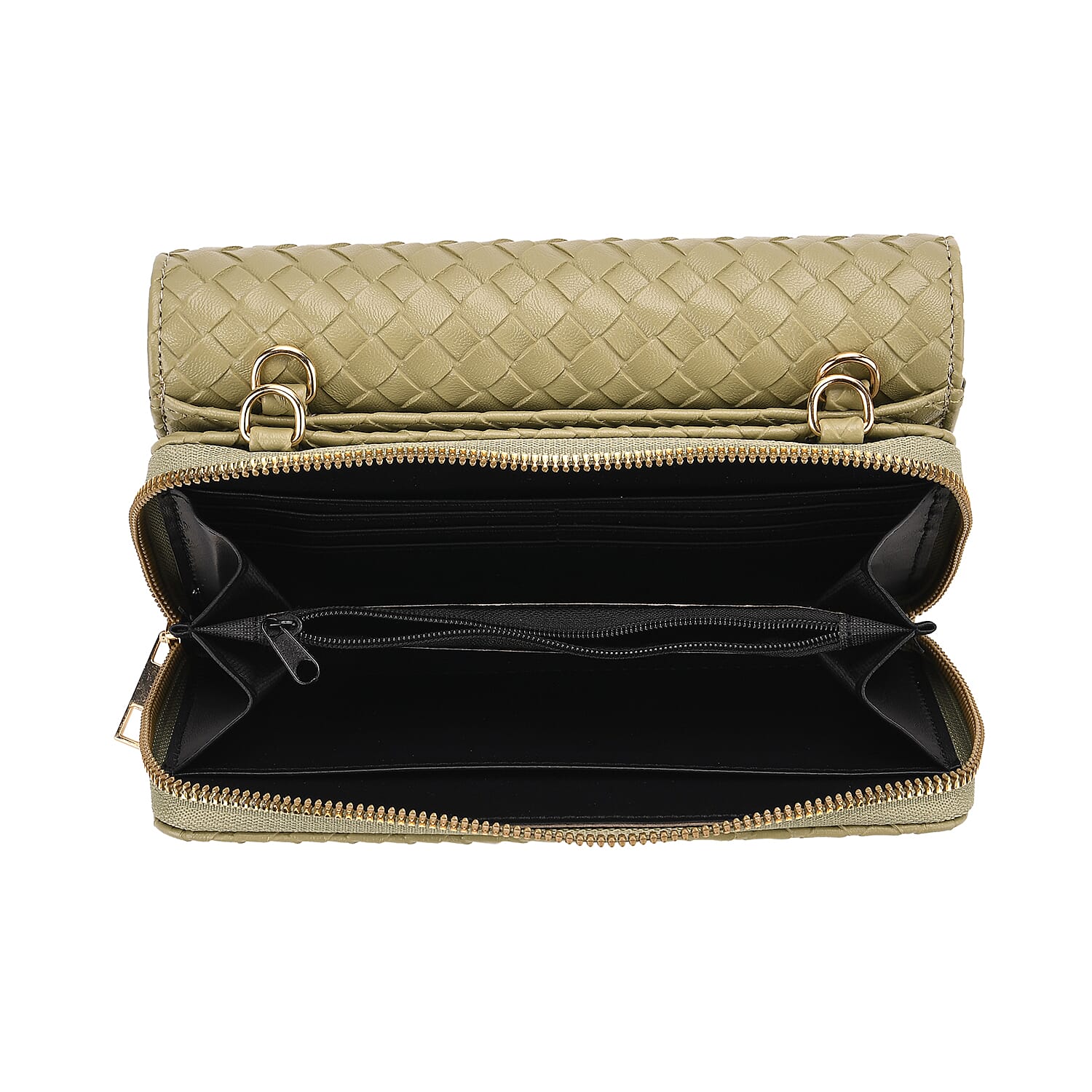 Stylish Crossbody Messenger Bag with Adjustable Strap & Card Slots - Green