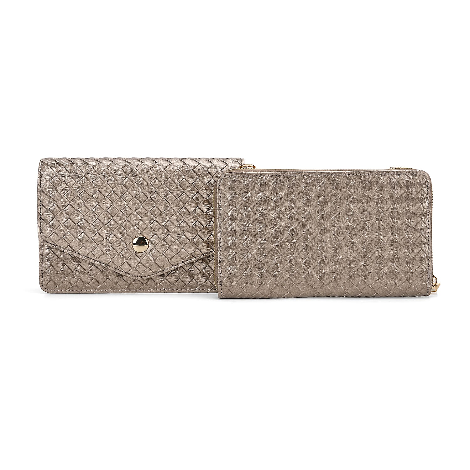 Stylish Crossbody Messenger Bag with Adjustable Strap & Card Slots - Gold