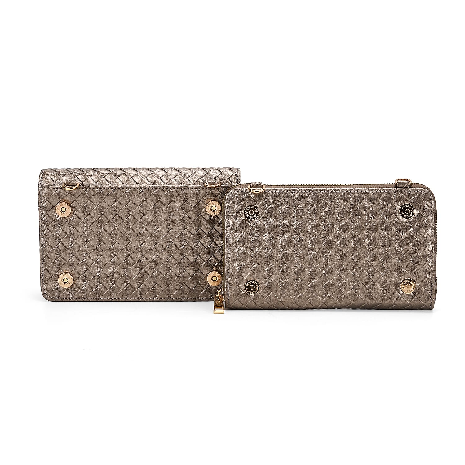 Stylish Crossbody Messenger Bag with Adjustable Strap & Card Slots - Gold