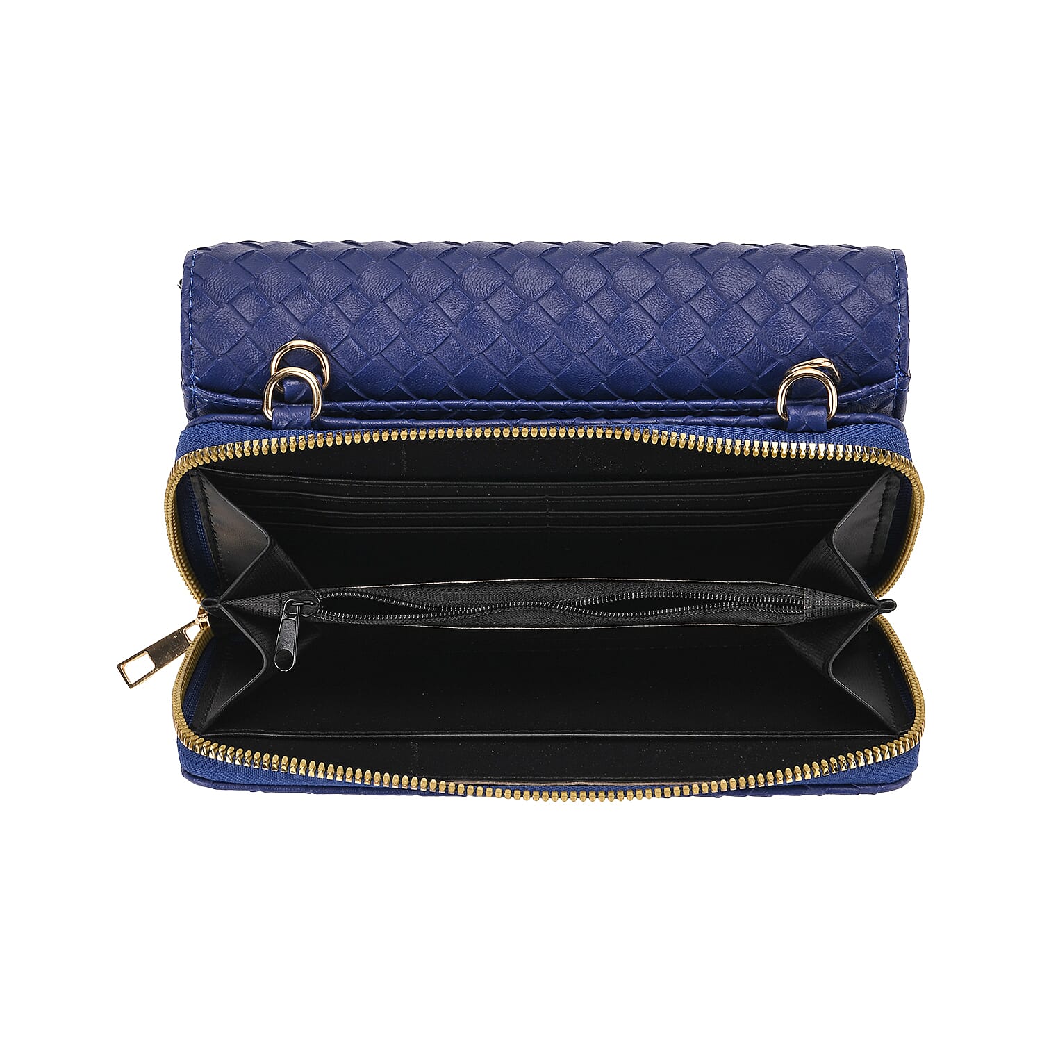 Stylish Crossbody Messenger Bag with Adjustable Strap & Card Slots - Blue