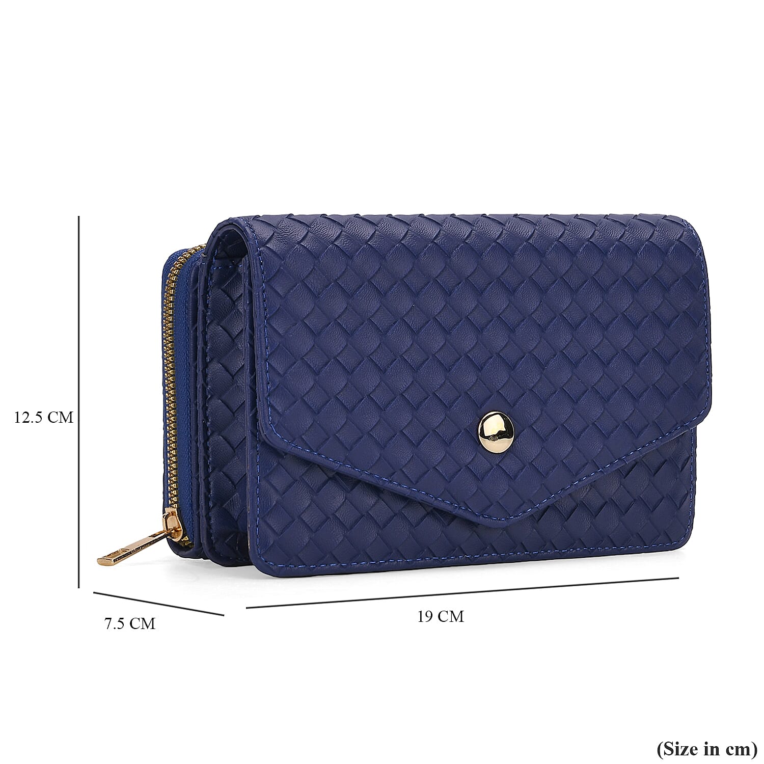 Stylish Crossbody Messenger Bag with Adjustable Strap & Card Slots - Blue