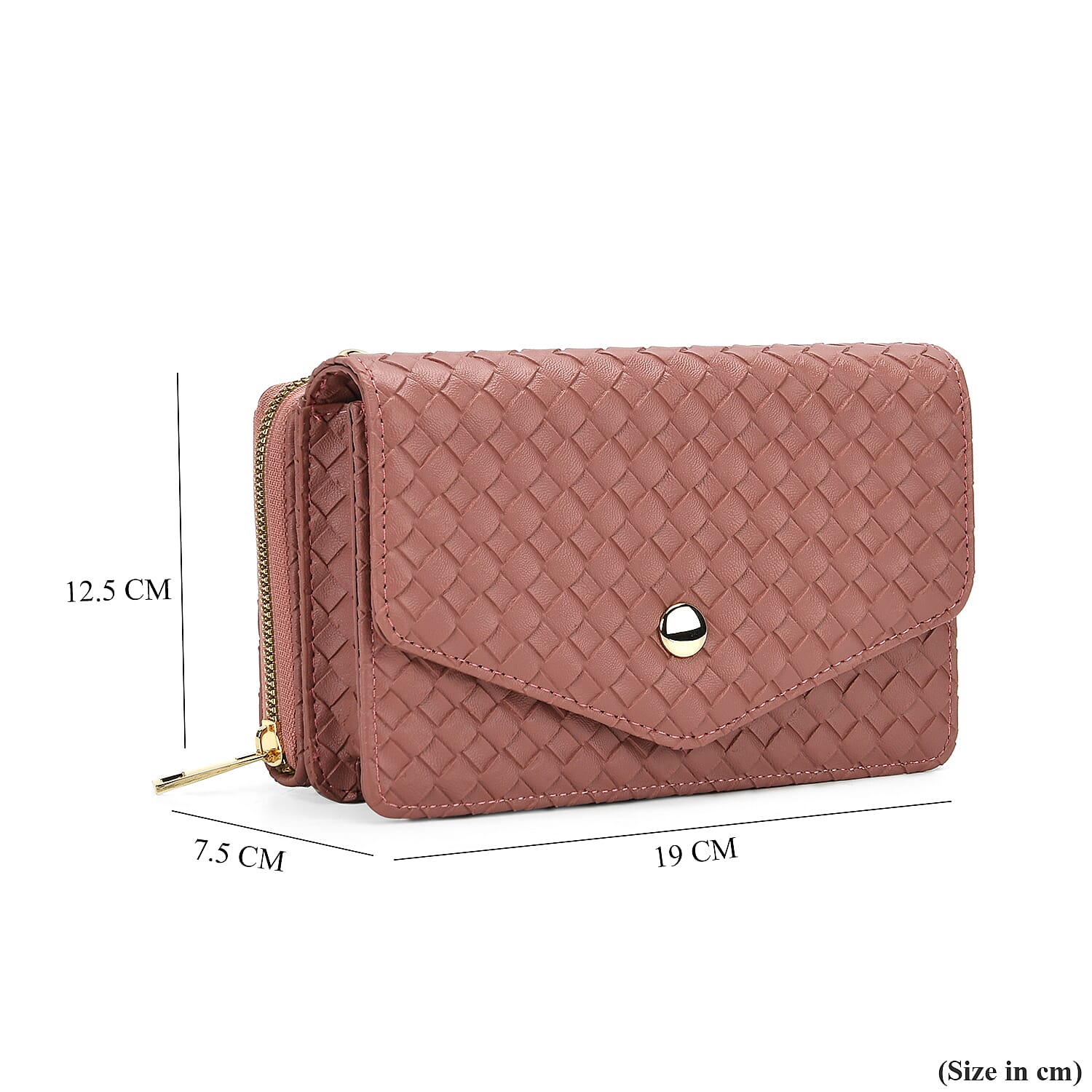 Stylish Crossbody Messenger Bag with Adjustable Strap & Card Slots - Pink