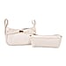 Elegant Off White Hobo Bag with Front Lock and Pouch Set