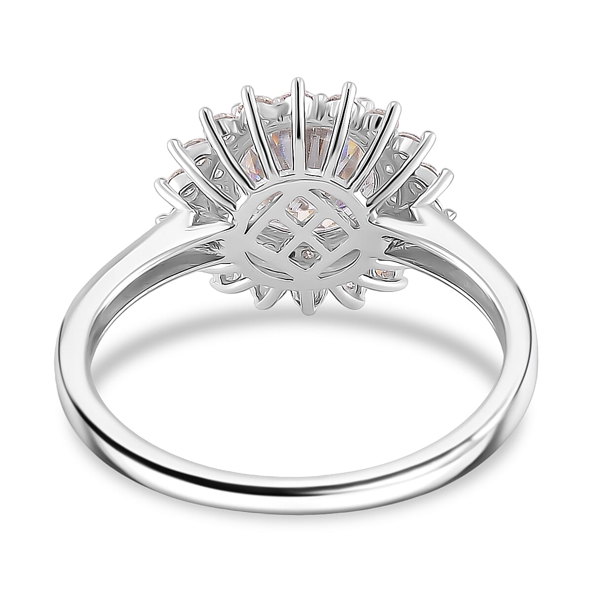 RADIANTA Premium Moissanite GRA Certified (VVS1-D) Moissanite Ring in Rhodium Overlay Sterling Silver 2.31 Ct.