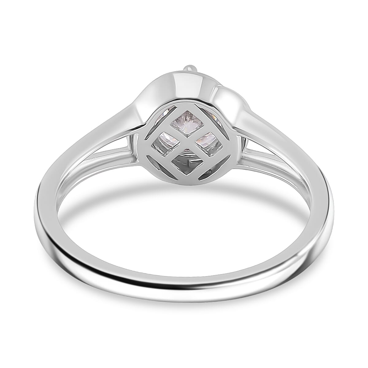 RADIANTA Premium Moissanite GRA Certified (VVS1-D) Solitaire Ring in Rhodium Overlay Sterling Silver