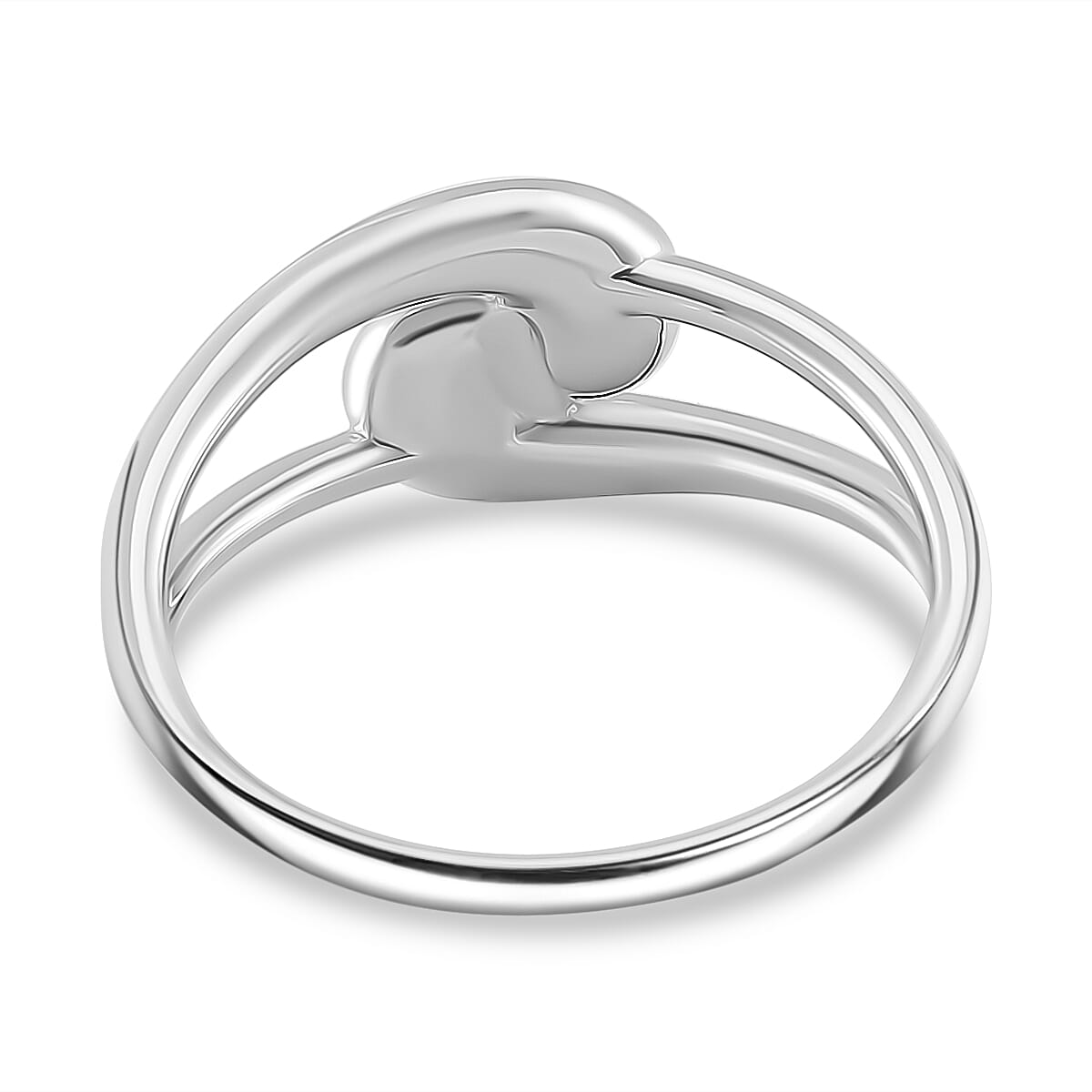 LucyQ - Entwine Drop - Collection Ring in Rhodium Overlay Sterling Silver LucyQ - Entwine Drop - Collection Ring in Rhodium Overlay Sterling Silver