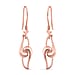 LucyQ - Entwine Drop Collection - Knot Drop Earring with Lever Back in Rhodium Overlay Sterling Silver