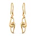 LucyQ - Entwine Drop Collection - Knot Drop Earring with Lever Back in Rhodium Overlay Sterling Silver