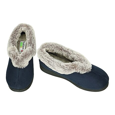 Padders Ladies Slipper (Size - 6) - Navy