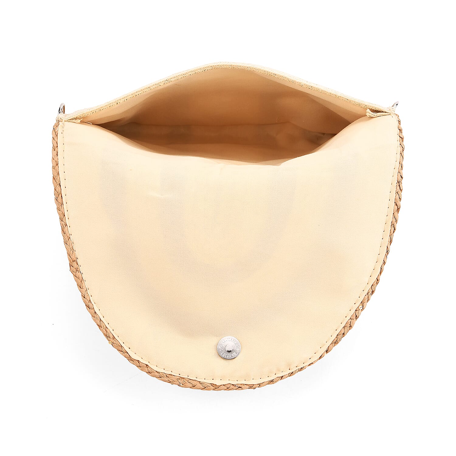 Bohemian Style Stripe Pattern Clutch with Long Adjustable Strap - Beige & Khaki