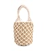 Bohemian Style Fishnet Bucket Bag - Khaki