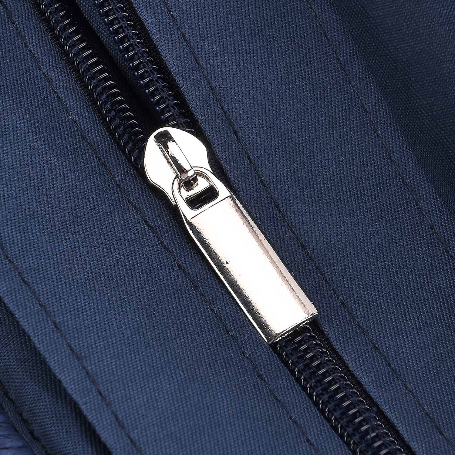 Bohemian Straw-Style Tote Bag with Top Handles - Navy