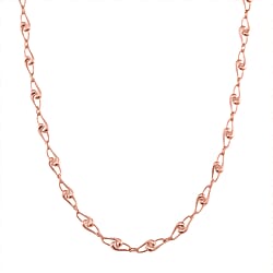 Lucy Q - Entwine Drop Collection Necklace (Size - 20 with Ext) with Lobster Clasp in 18K Vermeil Rose Gold Plated Sterling Silver