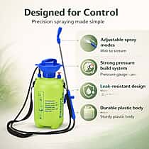 Portable 5 L Pressure Sprayer for Gardening & Cleaning - Yellow & Blue