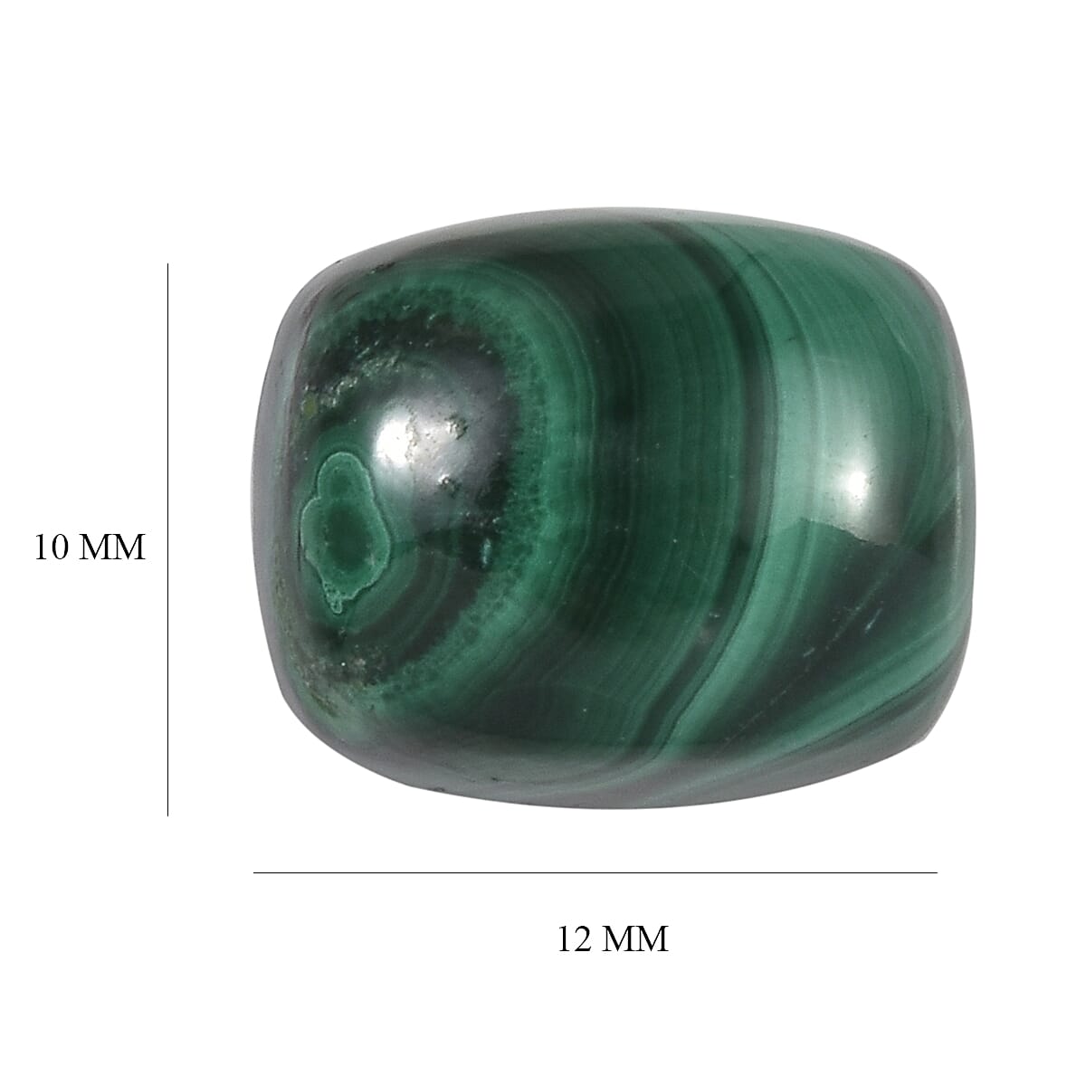 Malachite Cushion Shape Gemstone 6.98 Ct.