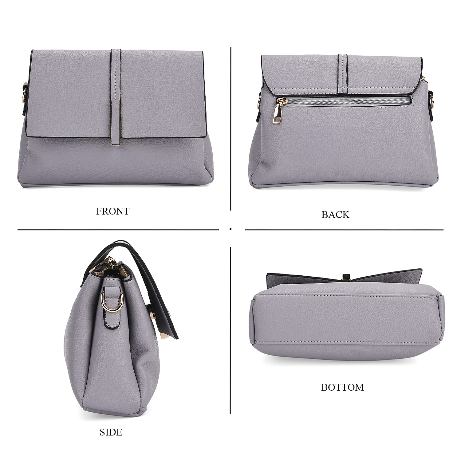 Artisan Crossbody Sling Bag with Geometric Pattern Shoulder Strap - Lavender