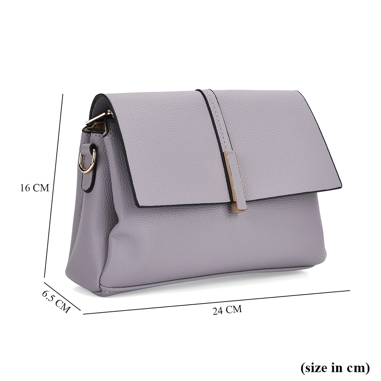 Artisan Crossbody Sling Bag with Geometric Pattern Shoulder Strap - Lavender