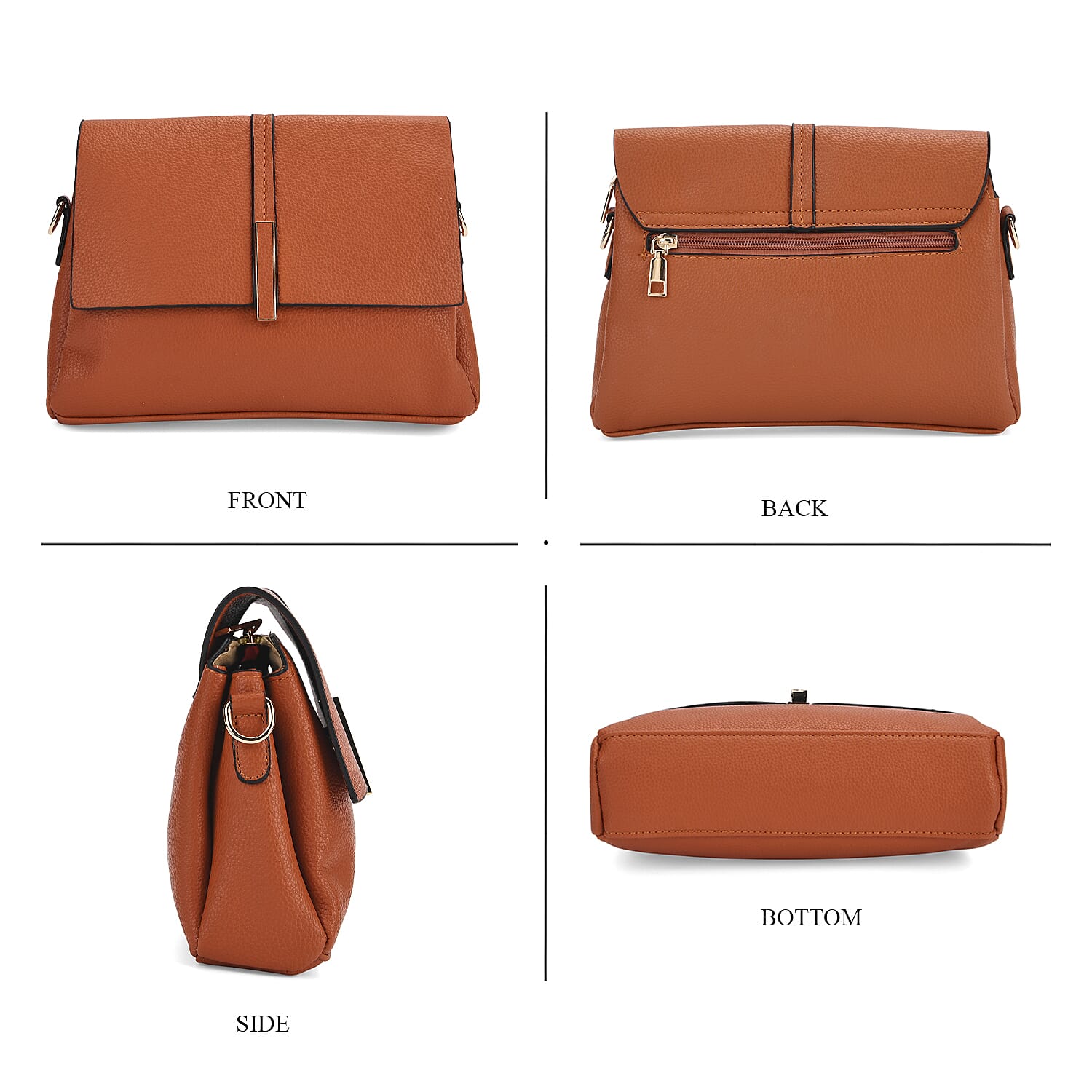 Artisan Sling Bag with Geometric Pattern Strap - Tan