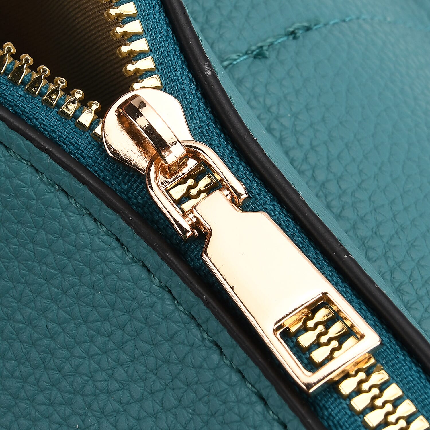 Artisan Sling Bag with Geometric Pattern Strap - Dark Turquoise