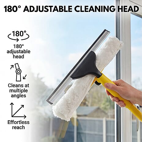 Rolson Telescopic Window Cleaner and Gutter Cleaner - Yellow