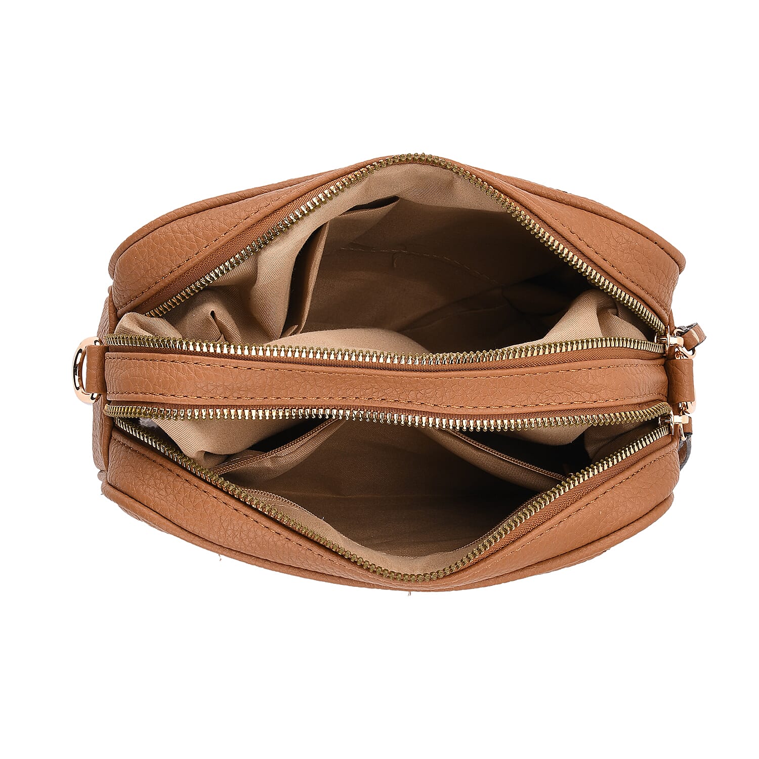 Prime Time Deal - Quilted Fully Lined Crossbody Bag With Adjustable Length Strap - Brown