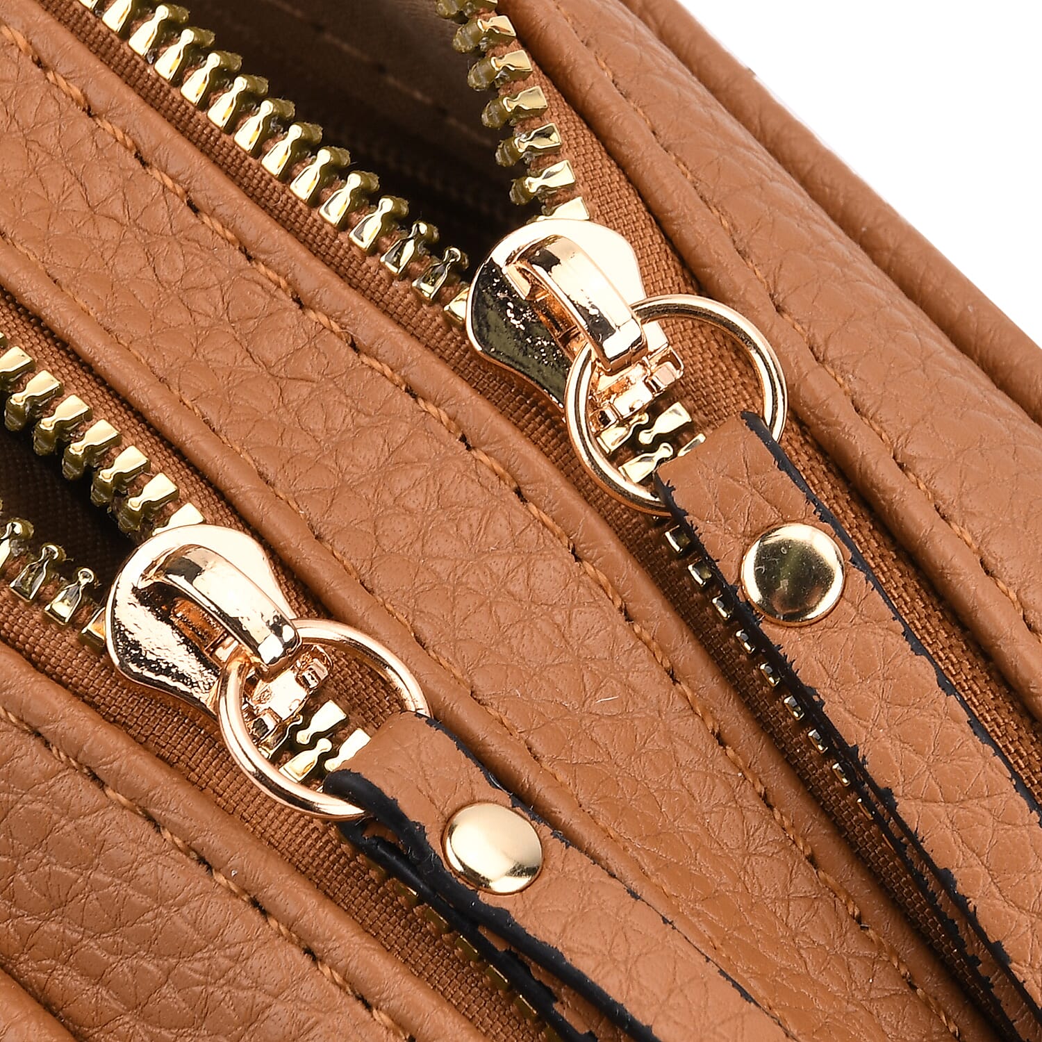 Prime Time Deal - Quilted Fully Lined Crossbody Bag With Adjustable Length Strap - Brown