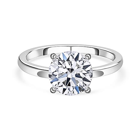 Luxuriant Diamond  9K White Gold Certified (SI-GH) Lab Grown Diamond (Round) Ring 1.00 ct