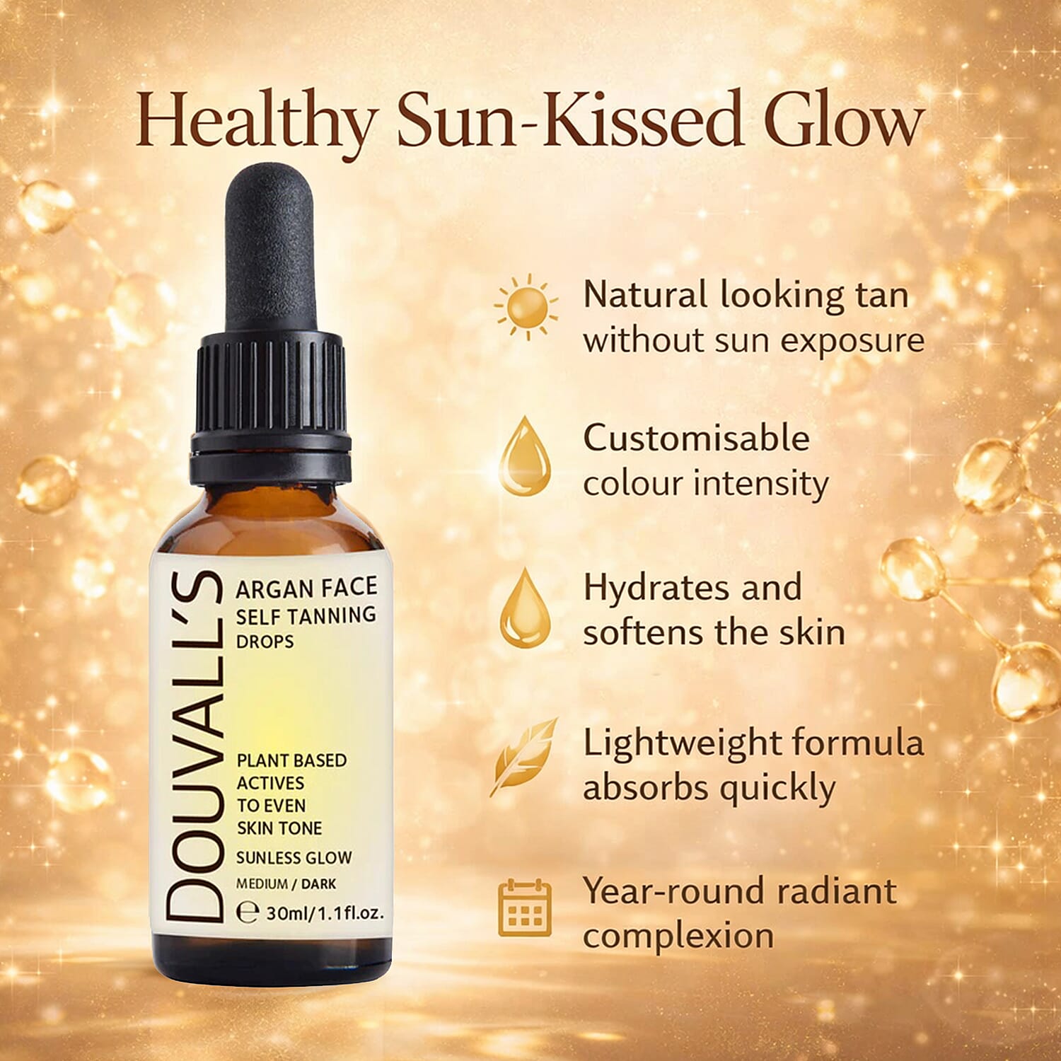 Douvalls- Argan Body Self Tanning Spray (60ml) - Medium-Dark