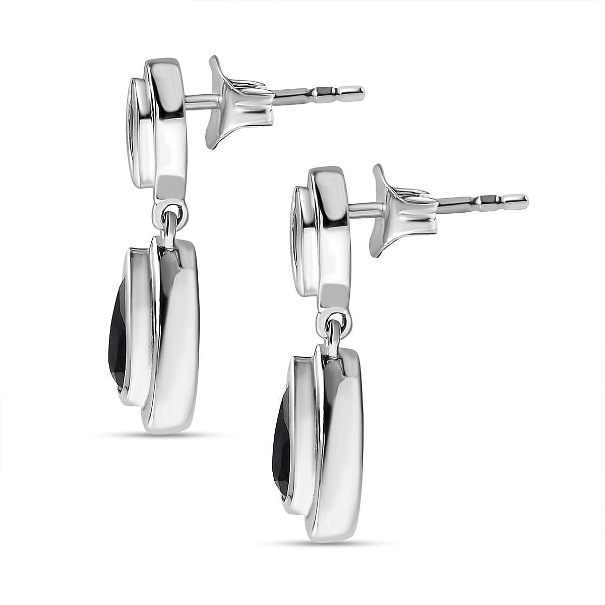 AAA African Amethyst & Peridot Dangling Earring in Rhodium Overlay Sterling Silver 2.07 Ct.