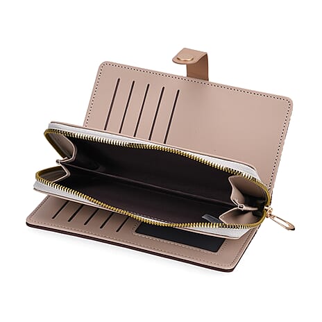 SET OF 2 - Leopard Print Clutch - Short Wallet - Brown