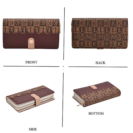 DESIGNER INSPIRED - Set of 2 Wallet - Brown