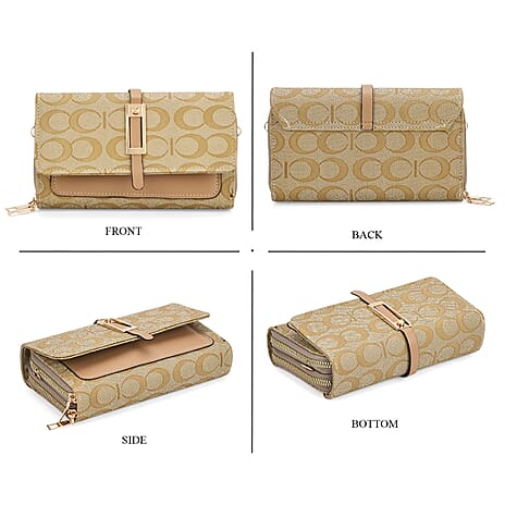 DESIGNER INSPIRED CLOSEOUT-  Pattern Clutch Handbag - Yellow