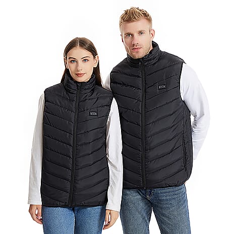 Eskimo Unisex Heated Padded Gilet (Size L-XL) - Black