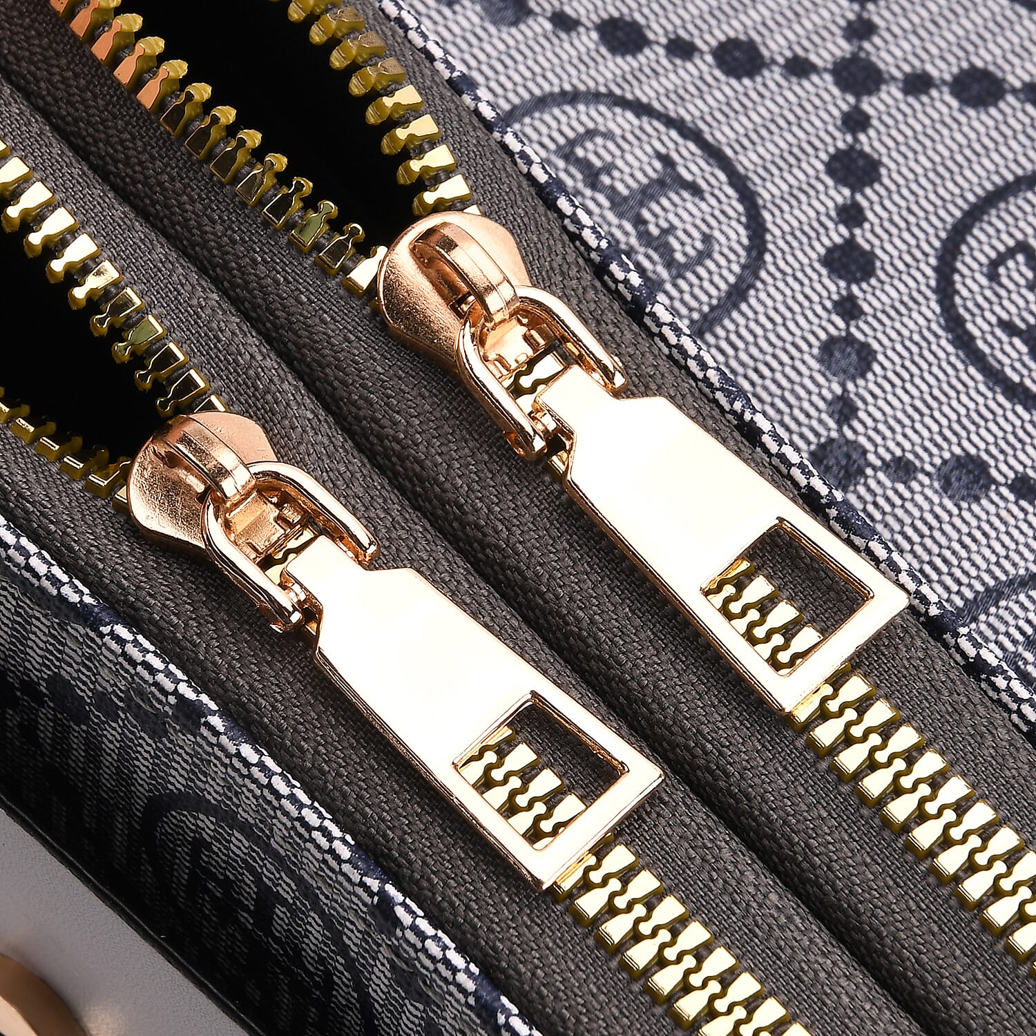 Monogram Pattern Crossbody Bag - Grey